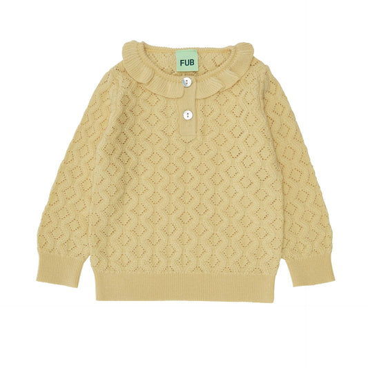 Fub Baby Pointelle Blouse, buttermilk- - Lille Univers