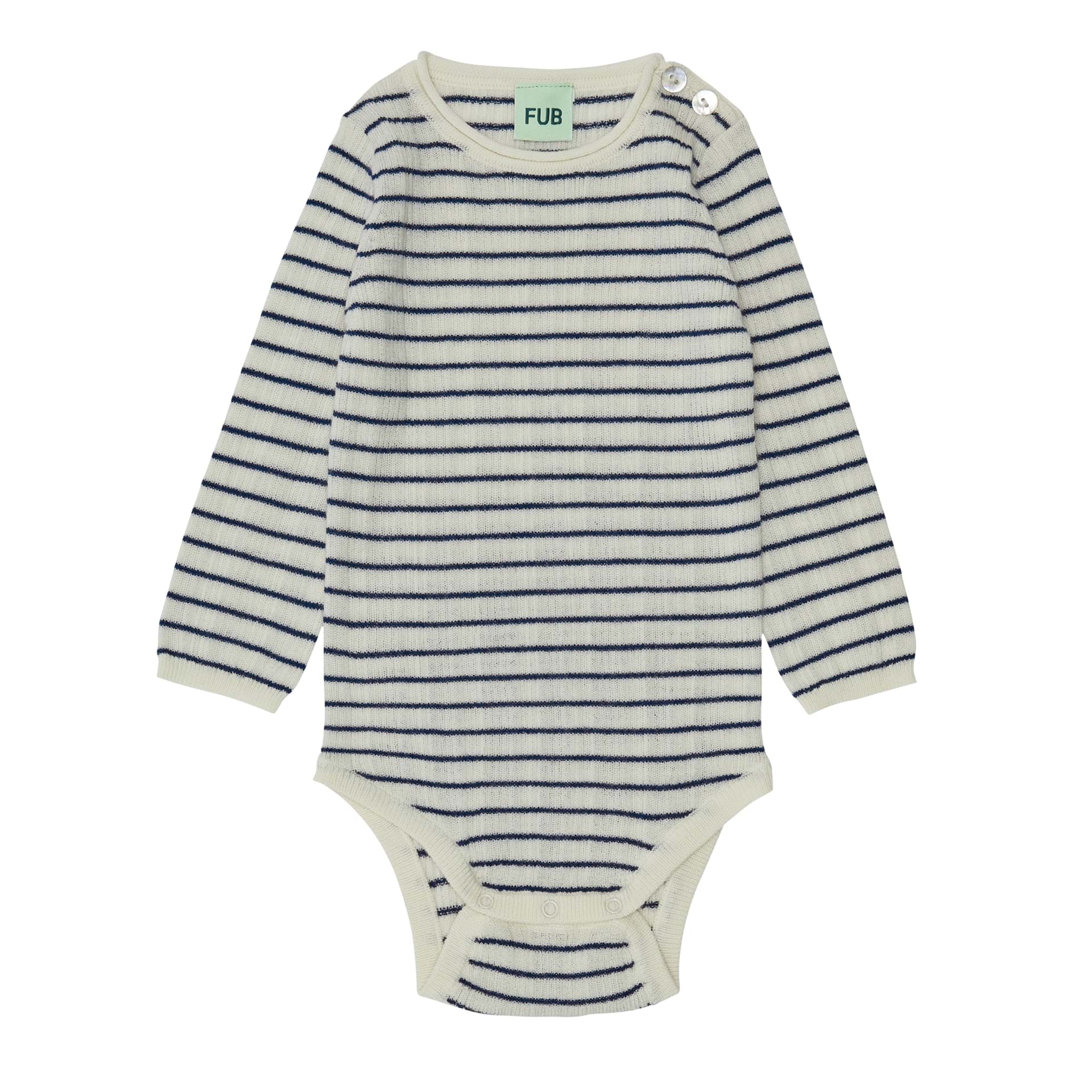 Fub Baby Rib Body, ecru/royal blue-4023AW-ECRUROYALBLUE - Lille Univers