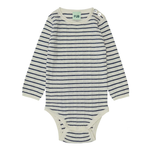 Fub Baby Rib Body, ecru/royal blue-4023AW-ECRUROYALBLUE - Lille Univers