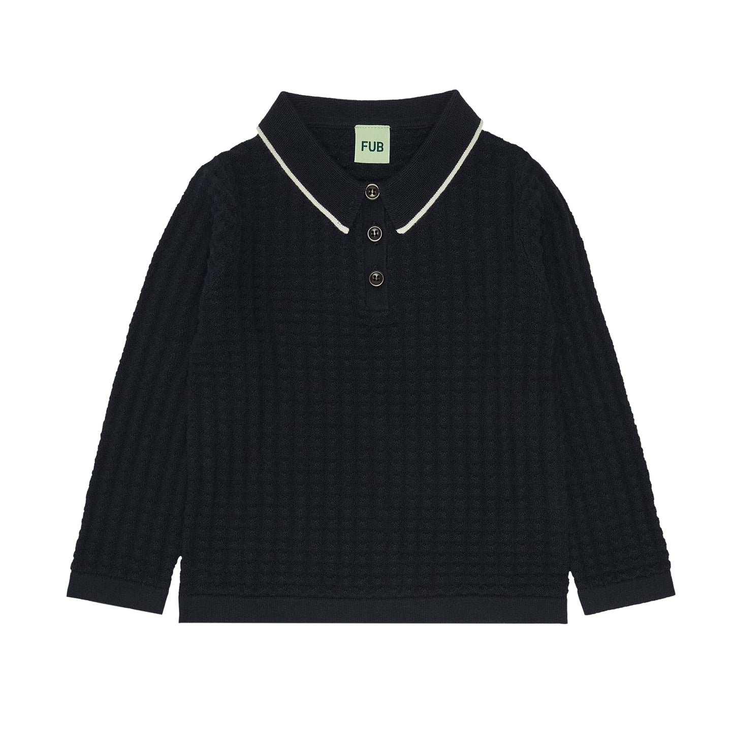 Fub Long Sleeve Polo, dark navy - 2923SS - darknavy - Lille Univers