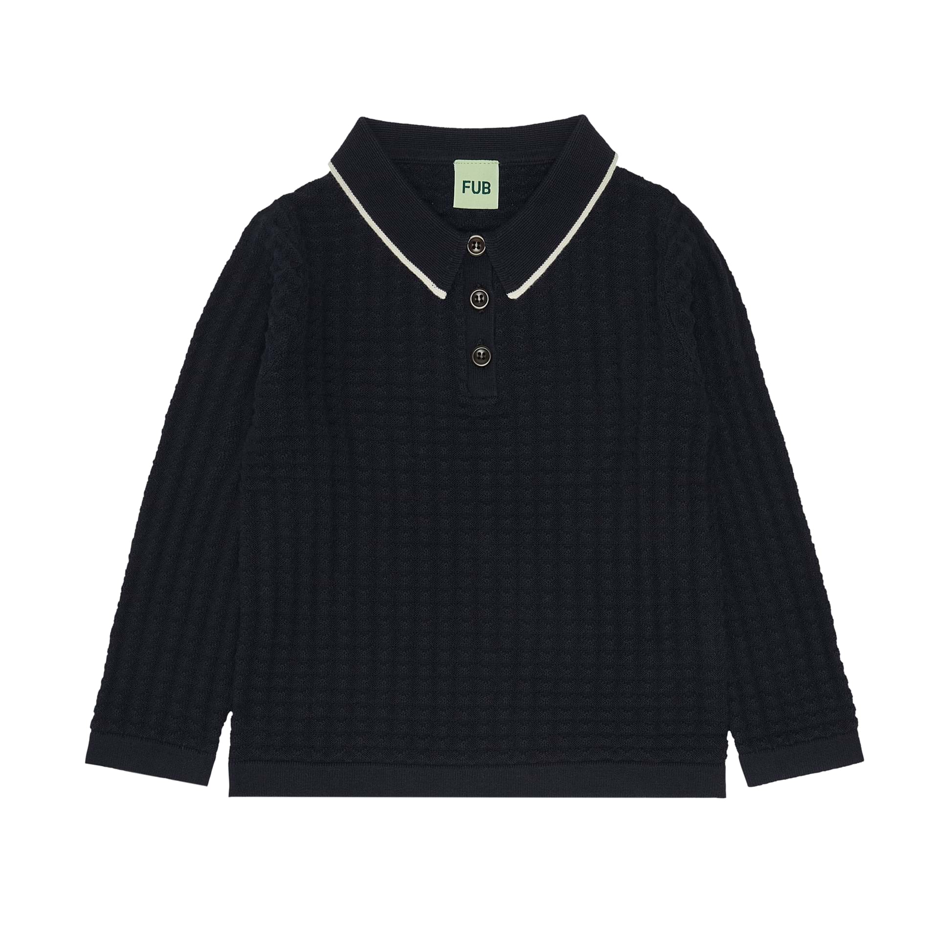 Fub Long Sleeve Polo, dark navy - 2923SS - darknavy - Lille Univers