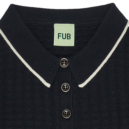 Fub Long Sleeve Polo, dark navy - 2923SS - darknavy - Lille Univers