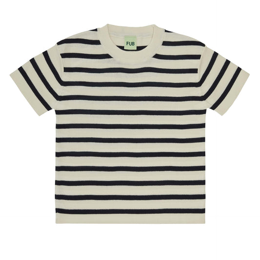 Fub Oversized T-Shirt, ecru/dark navy-2223SS-ecrudarknavy - Lille Univers