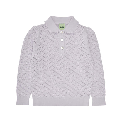 Fub Pointelle Blouse, ametyst - 3023ss - ametyst - Lille Univers