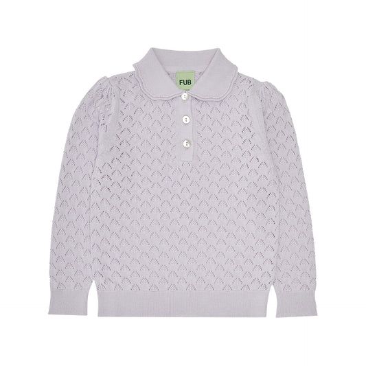Fub Pointelle Blouse, ametyst - 3023ss - ametyst - Lille Univers