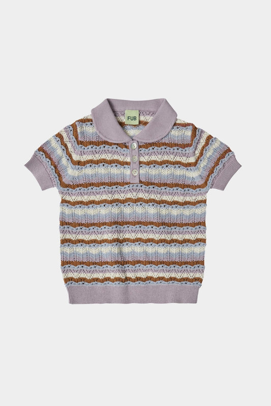 FUB Pointelle Polo heather-2624SS_heather - Lille Univers