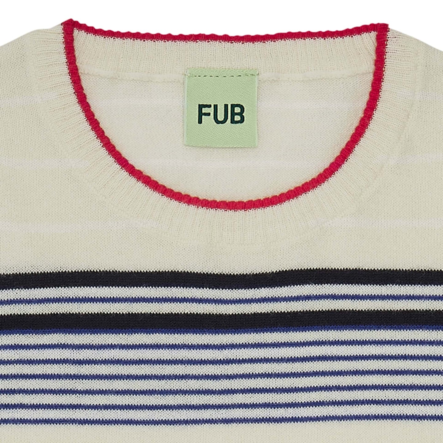 Fub Striped T-shirt, ecru/dark navy - 0123ss - ecrudarknavy - Lille Univers