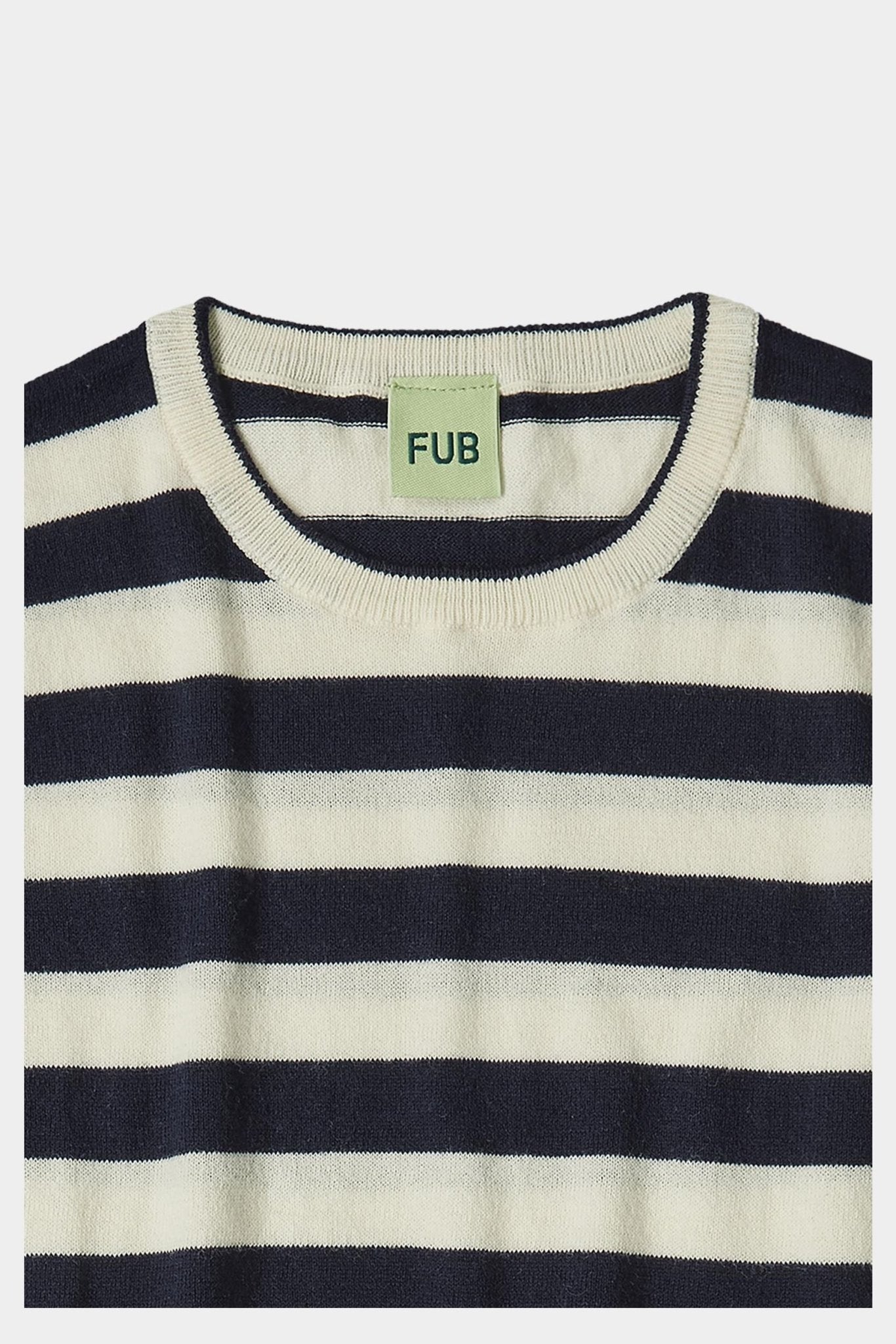 FUB Striped T-shirt ecru/dark navy-0224SS_ecrudarknavy - Lille Univers
