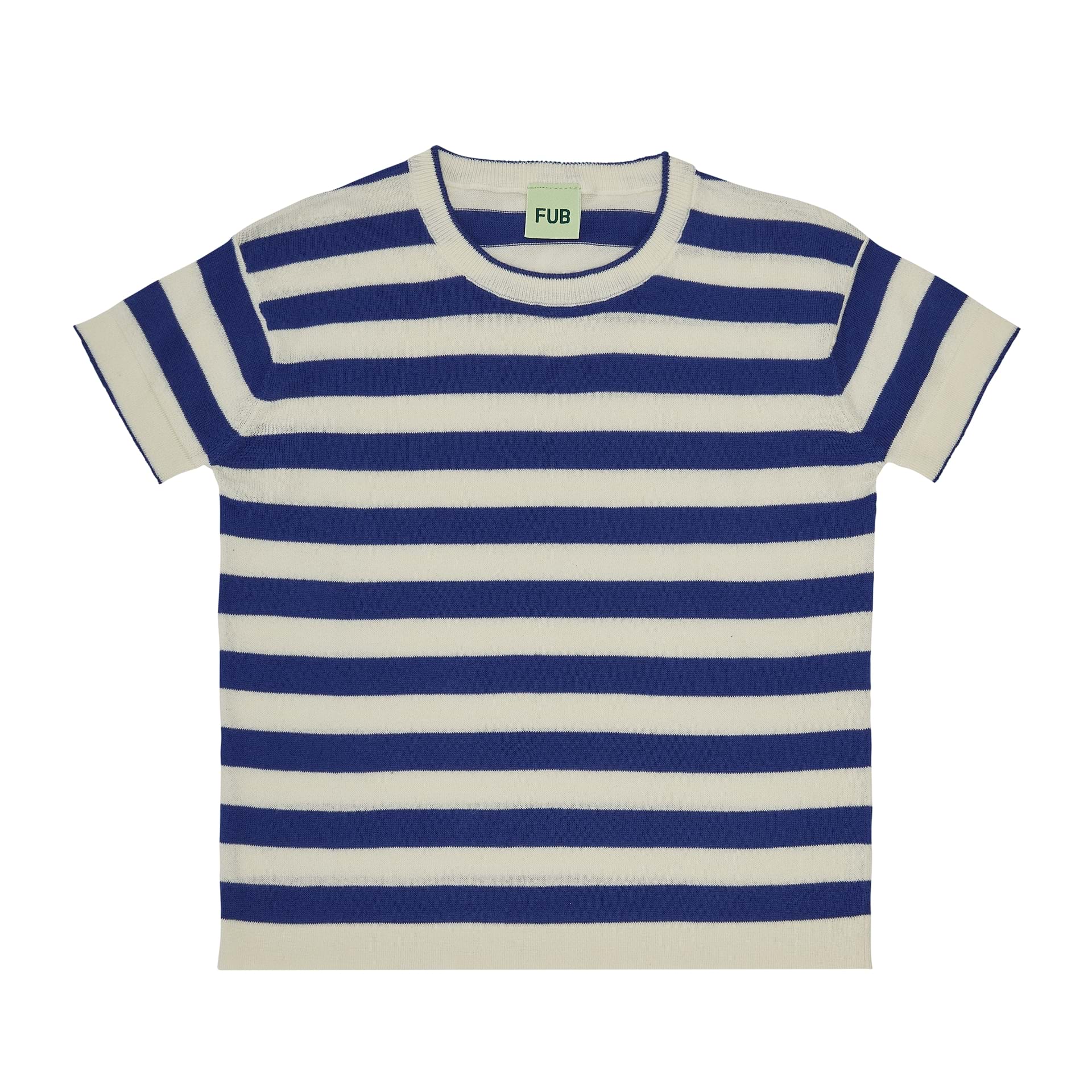 Fub T-Shirt, ecru/cobolt - 0223SS - ECRUCOBOLT - Lille Univers