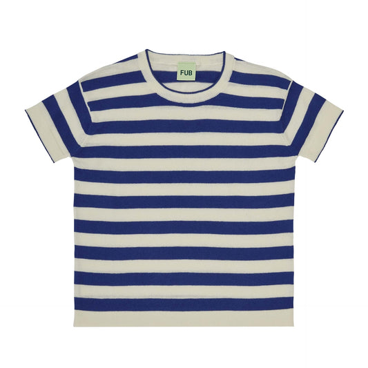 Fub T-Shirt, ecru/cobolt - 0223SS - ECRUCOBOLT - Lille Univers