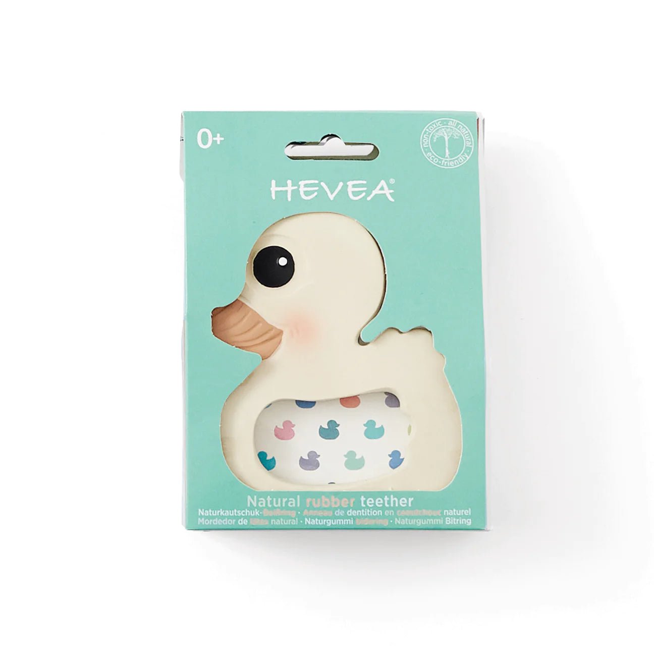 HEVEA KAWAN DUCK TEETHER IN NATURAL RUBBER- - Lille Univers
