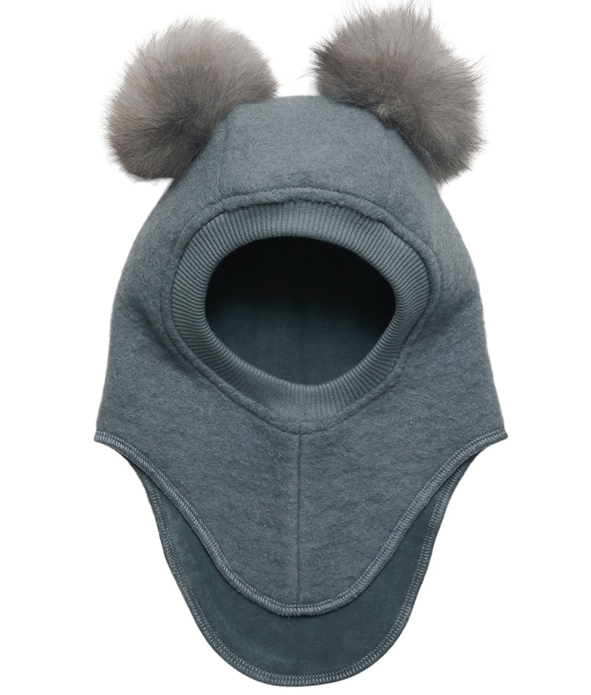 HUTTEliHUT - Balaclava W. Alpaca Pompoms Blue Heaven-460046-7660 - Lille Univers