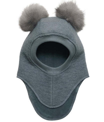 HUTTEliHUT - Balaclava W. Alpaca Pompoms Blue Heaven-460046-7660 - Lille Univers