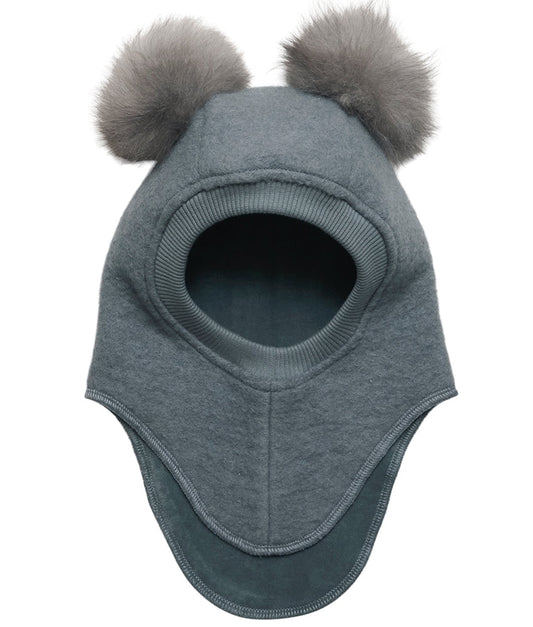 HUTTEliHUT - Balaclava W. Alpaca Pompoms Blue Heaven-460046-7660 - Lille Univers
