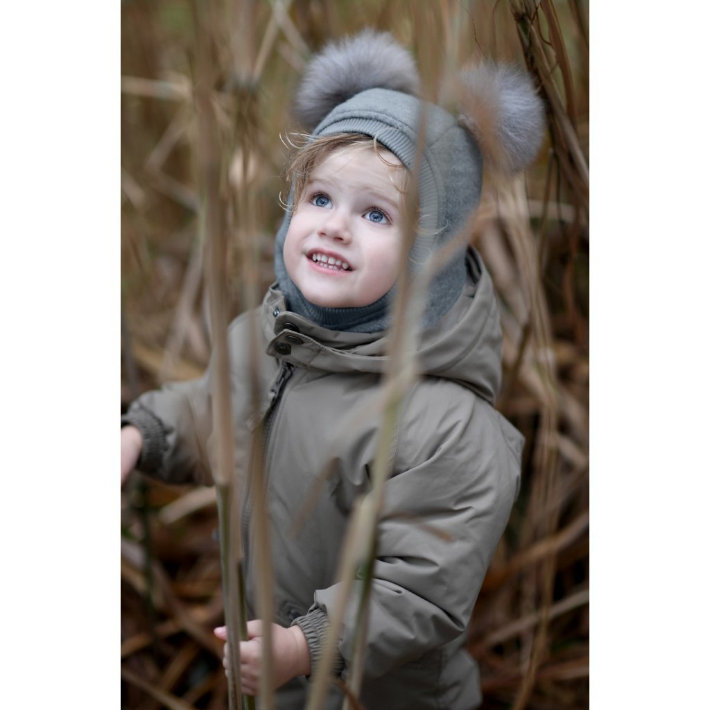 HUTTEliHUT - Balaclava W. Alpaca Pompoms Blue Heaven-460046-7660 - Lille Univers