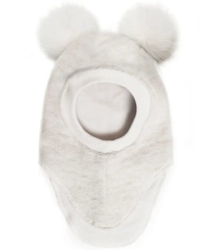 HUTTEliHUT - Balaclava W. Alpaca Pompoms Snow White