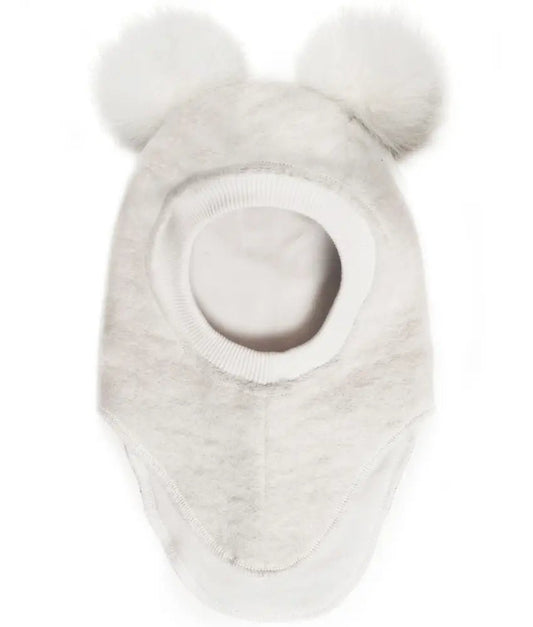 HUTTEliHUT - Balaclava W. Alpaca Pompoms Snow White