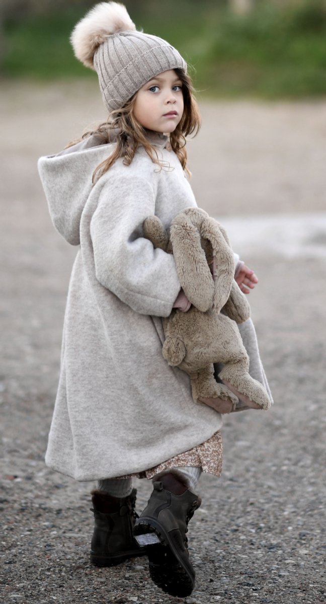 Huttelihut Poohx coat dobble layer wool - Sand