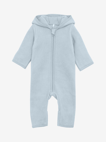 HUTTEliHUT - Pram Suit Ears Cot. Fleece (S)  Color: 7155 - Celestial Blue