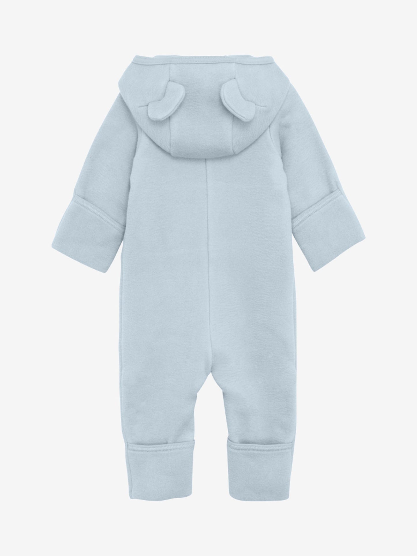HUTTEliHUT - Pram Suit Ears Cot. Fleece (S)  Color: 7155 - Celestial Blue