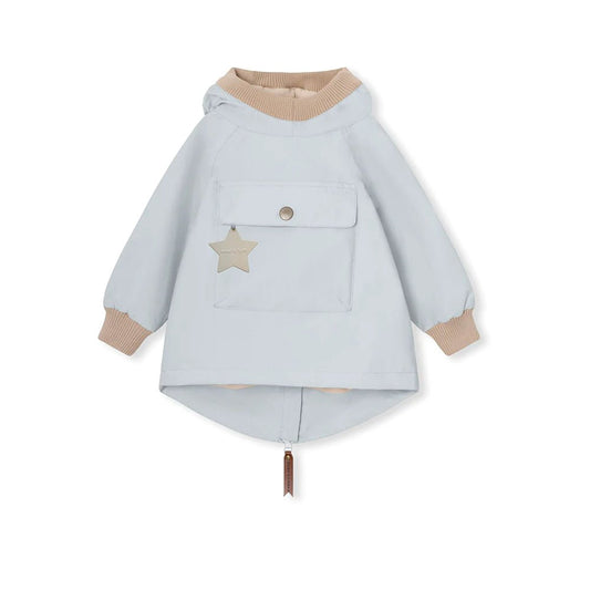 MINI A TURE MATBABYVITO FLEECE LINED SPRING ANORAK. GRS Pearl blue