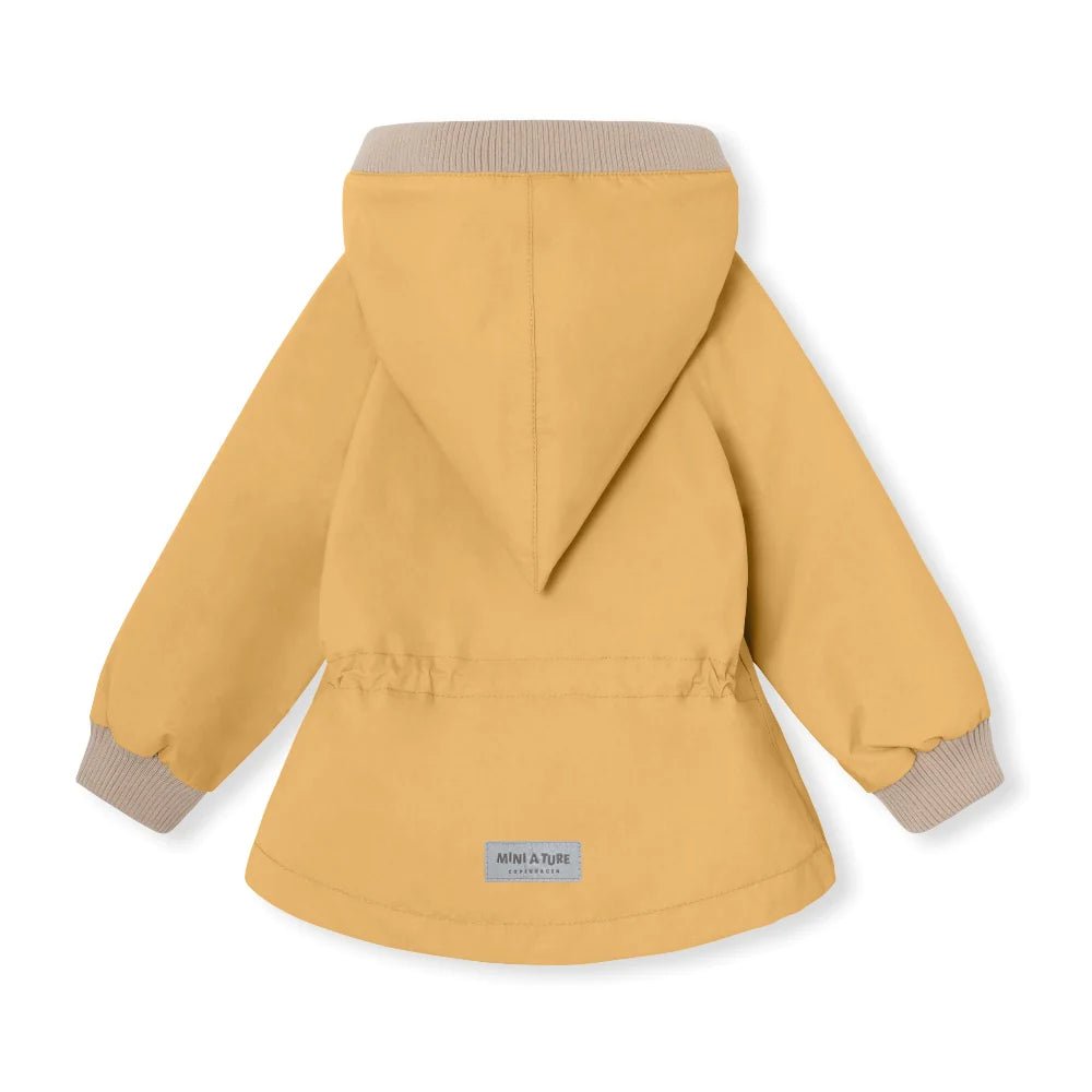 MINI A TURE MATWAI fleece lined spring jacket. GRS.  Taffy yellow