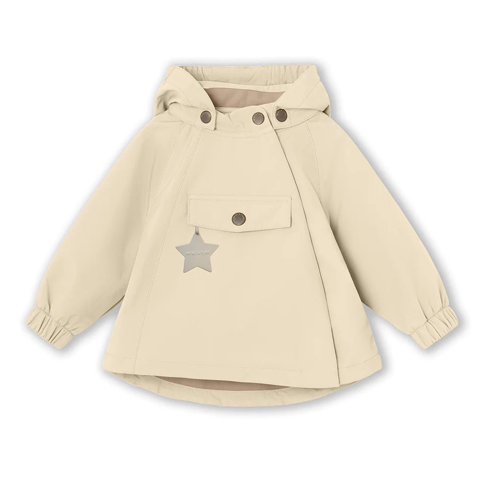 MINI A TURE MATWAI spring softshell jacket. GRS Angora cream