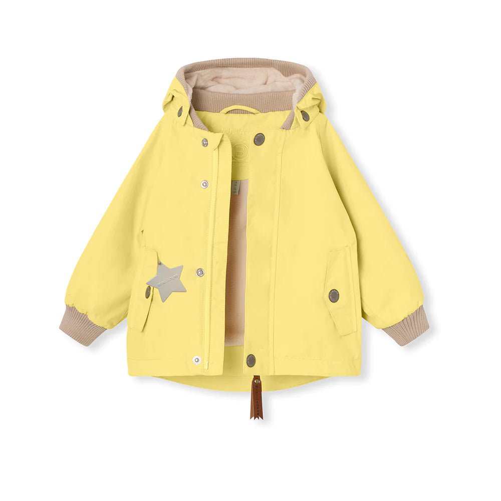 MINI A TURE MATWALLY FLEECE LINED SPRING JACKET. GRS Muted lime