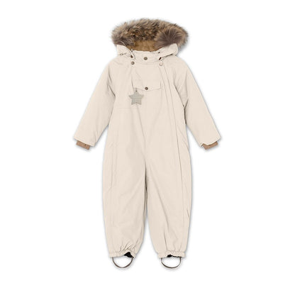MINI A TURE MATWISTI FLEECE LINED SNOWSUIT FUR. GRS Angora cream