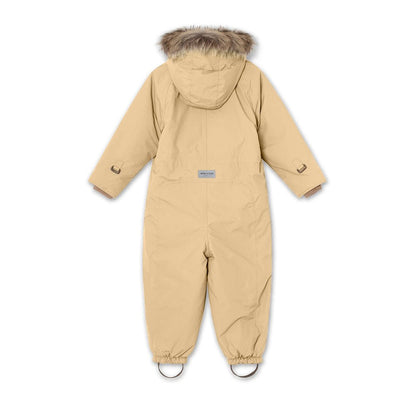 MINI A TURE MATWISTI FLEECE LINED SNOWSUIT FUR. GRS Semolina sand