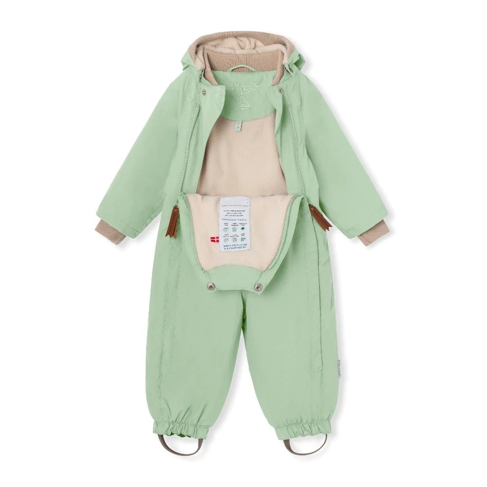 MINI A TURE MATWISTO FLEECE LINED SPRING COVERALL. GRS Dusty light green