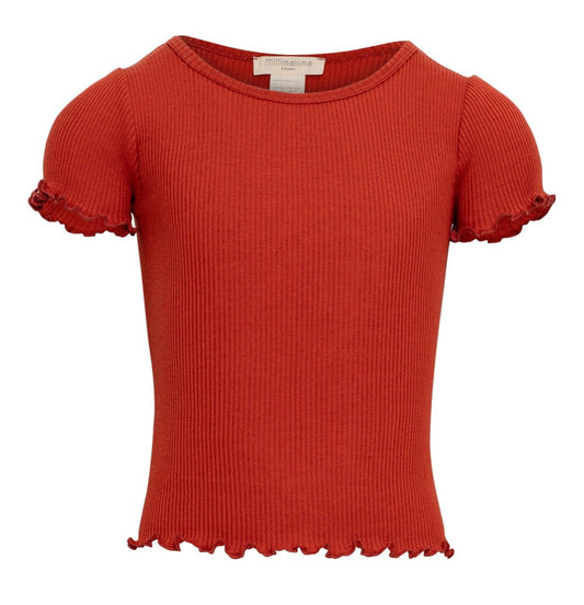 MINIMALISMA Silk T-shirt Flower 2-6Y Poppy Red