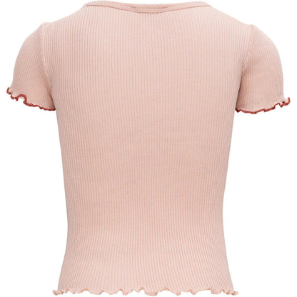 MINIMALISMA Silk T-shirt Blomst 2-6Y Sweet Rose Poppy Contrast-279_SweetRosePoppyContrast - Lille Univers