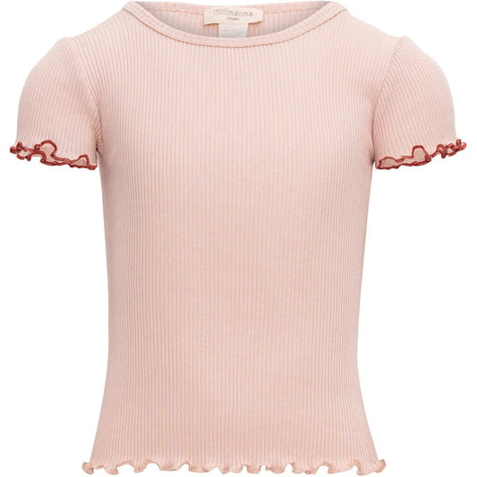 MINIMALISMA Silk T-shirt Blomst 2-6Y Sweet Rose Poppy Contrast-279_SweetRosePoppyContrast - Lille Univers