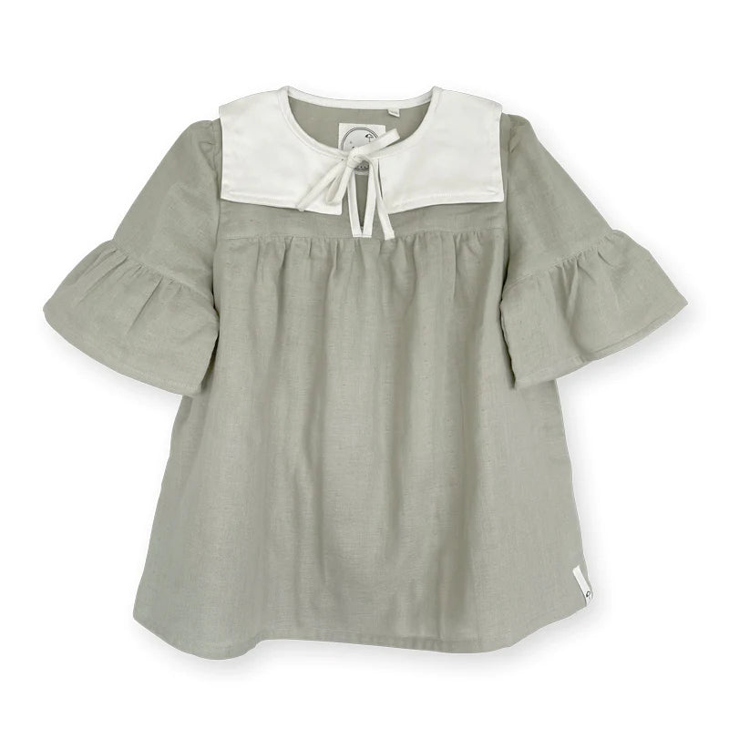 Saga Copenhagen Dress - Bella - Green Tea-BELLA2470 - Lille Univers