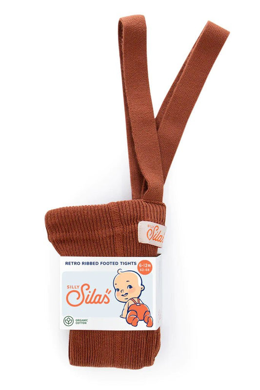 Silly Silas Footed Cinnamon Cotton Tights-MCCINN_COTTON - Lille Univers
