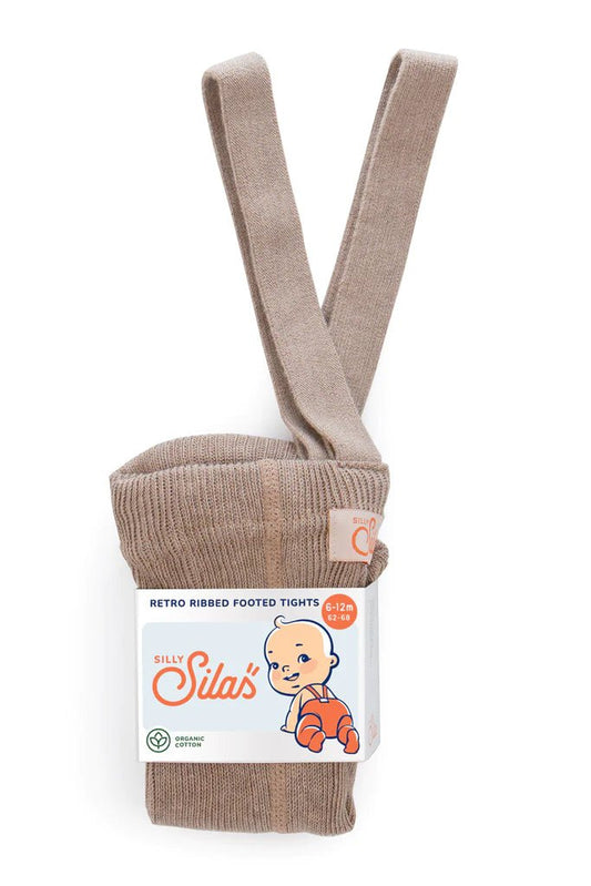 Silly Silas Footed Peanut Blend Cotton Tights-RCPEAN_COTTON - Lille Univers