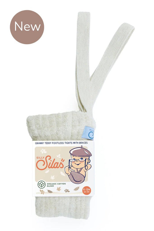 Silly Silas Granny Teddy Cream Blend Footless Tights-TGFCREAM_COTTONBLEND - Lille Univers