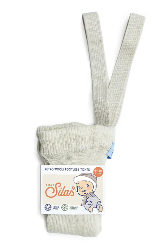 Silly Silas Wooly Cream Blend Footless Tights-WFCREAM_WOOL - Lille Univers