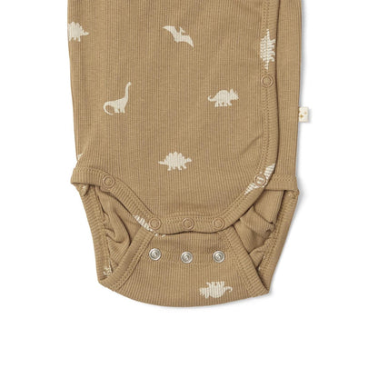 That's mine Bichette Wrap baby body – Dinosaur/kelp- - Lille Univers