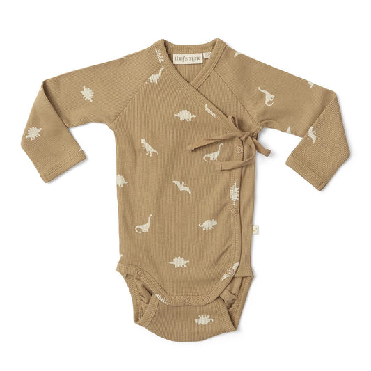 That's mine Bichette Wrap baby body – Dinosaur/kelp- - Lille Univers